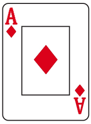 an ace of diamonds